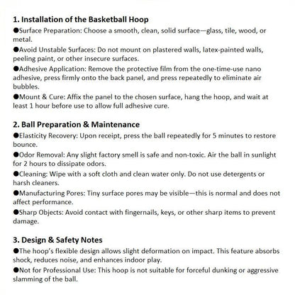 Quiet Indoor Ball Set - Noiseless Basketball with Basket for Silent Play - Noise-Free Rebound Ball - Silent Basketball Hoop Included - Noiseless Ball Game Kit for Indoor Fun.