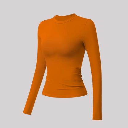 Timeoff 5-Piece Solid Sports Tee Set round Neck Slim Stretchy Ideal for Yoga Gym Workouts Women'S Athletic Wear Sporty Style Clothes Gym Shirts Workout Tops Oversized Gym Shirts Fitness Outfit