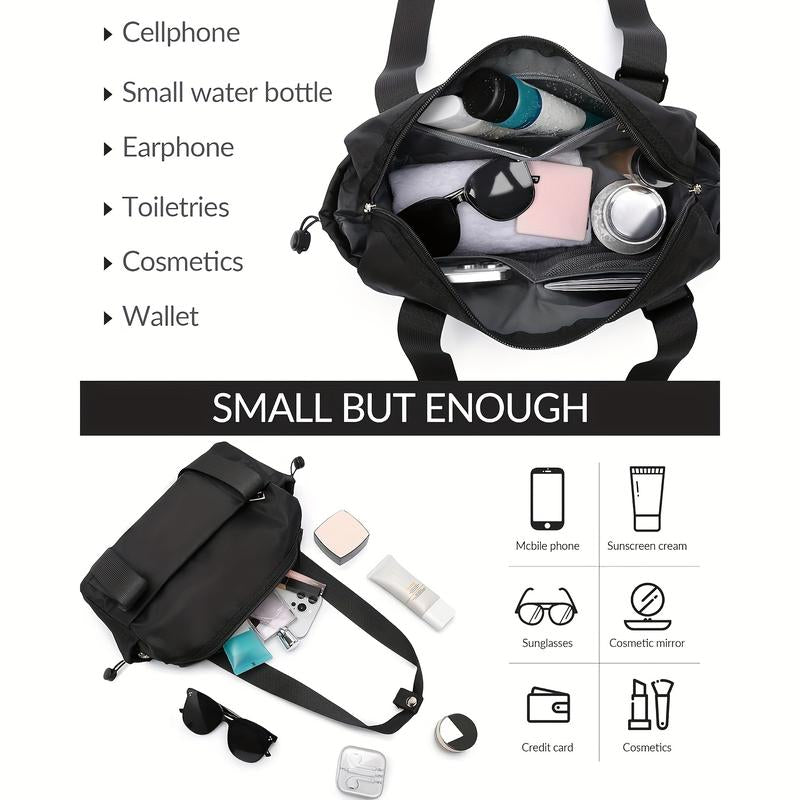 Chic Mini High Quality Gym Bag for Women, Yoga Tote with Wet Compartment, Adjustable Shoulder Strap, Portable Travel Duffle,Gym Accessories