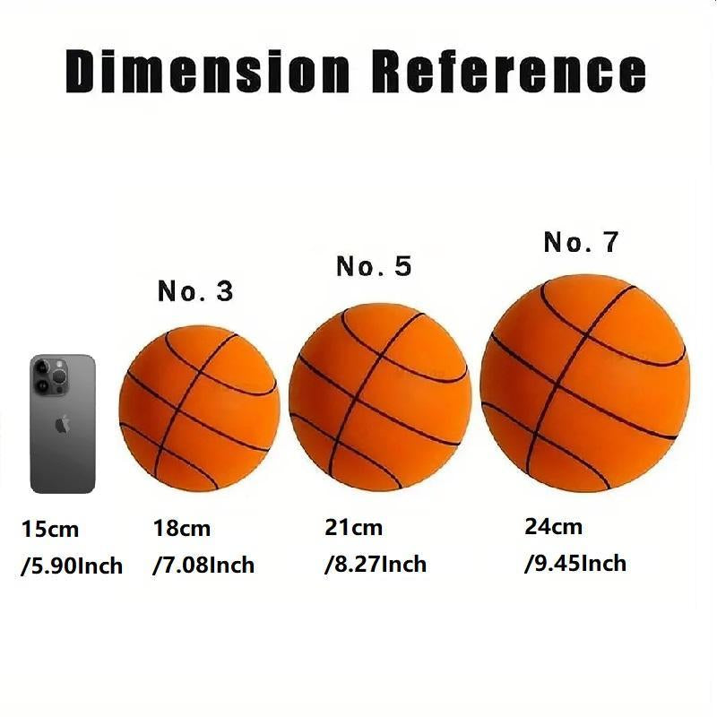 Quiet Indoor Ball Set - Noiseless Basketball with Basket for Silent Play - Noise-Free Rebound Ball - Silent Basketball Hoop Included - Noiseless Ball Game Kit for Indoor Fun.