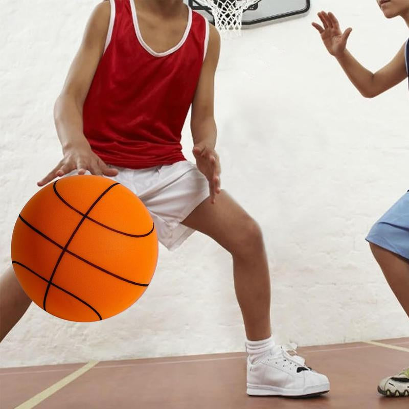 Silent Basketball Foam 24Cm Standard Hush Handle Basketball, Quiet Dribbling Indoor, Indoor Training Ball for Improved Game Experience
