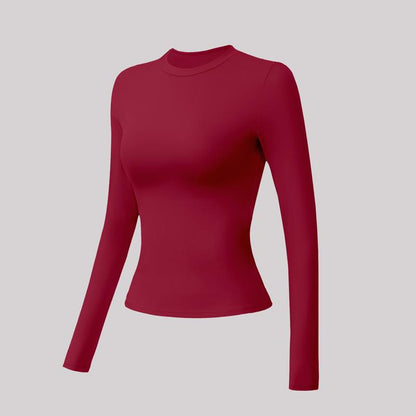 Timeoff 5-Piece Solid Sports Tee Set round Neck Slim Stretchy Ideal for Yoga Gym Workouts Women'S Athletic Wear Sporty Style Clothes Gym Shirts Workout Tops Oversized Gym Shirts Fitness Outfit