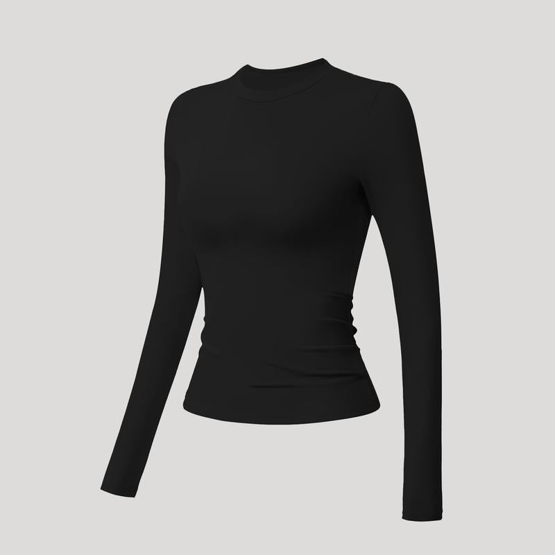 Timeoff 5-Piece Solid Sports Tee Set round Neck Slim Stretchy Ideal for Yoga Gym Workouts Women'S Athletic Wear Sporty Style Clothes Gym Shirts Workout Tops Oversized Gym Shirts Fitness Outfit