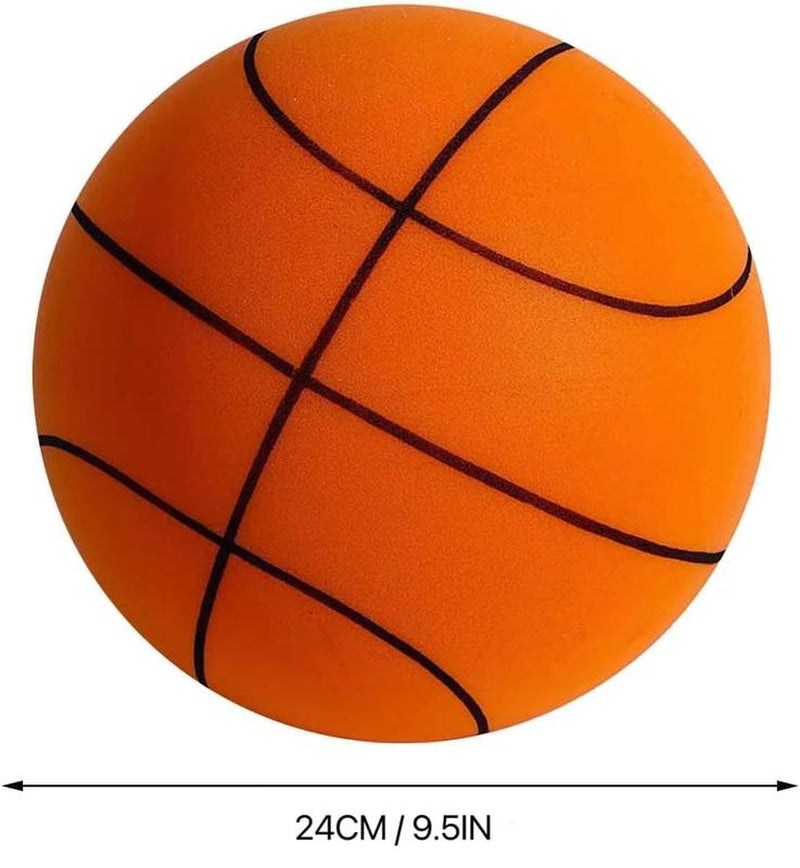 Silent Basketball Foam 24Cm Standard Hush Handle Basketball, Quiet Dribbling Indoor, Indoor Training Ball for Improved Game Experience